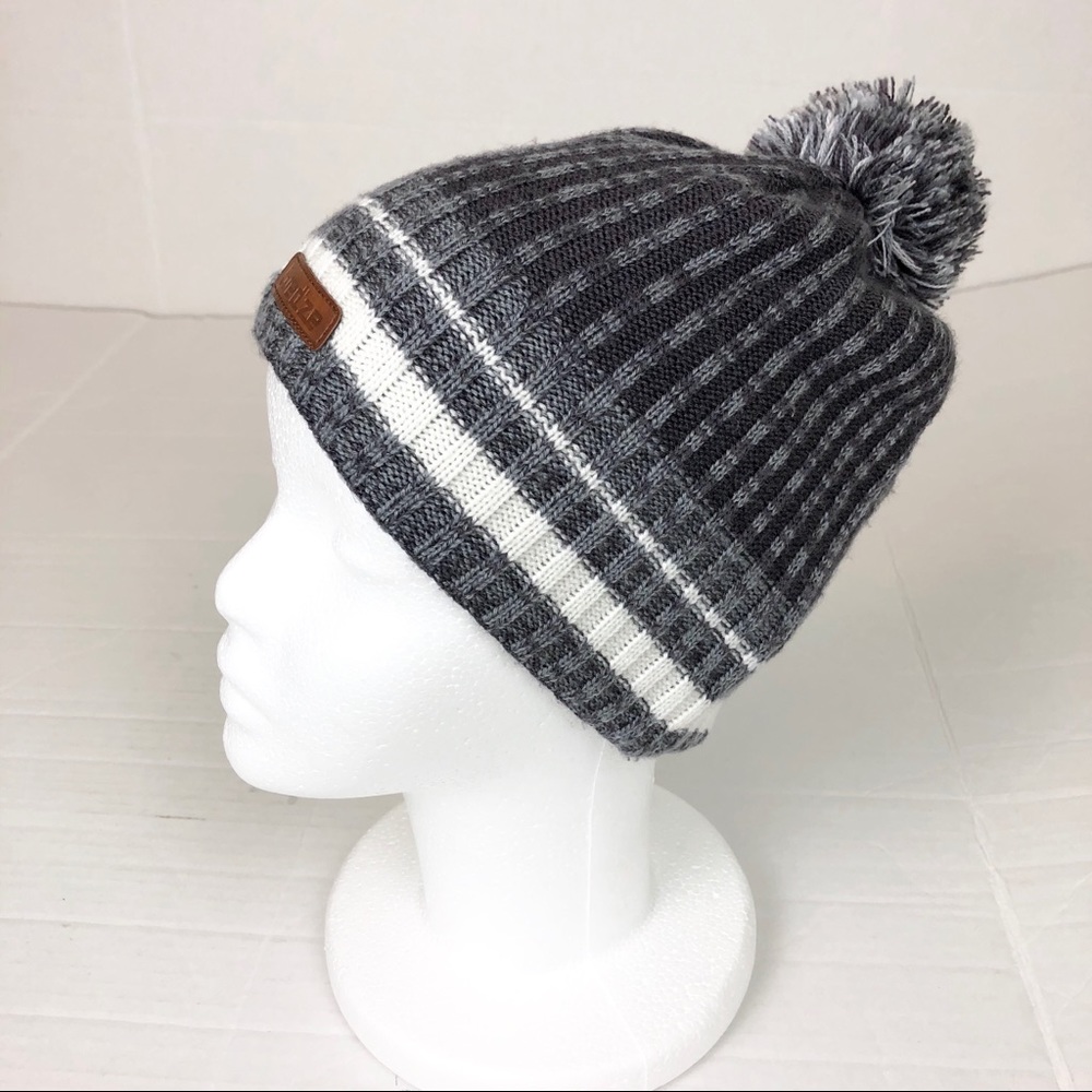 Wed’ze gray and white ribbed snow hat